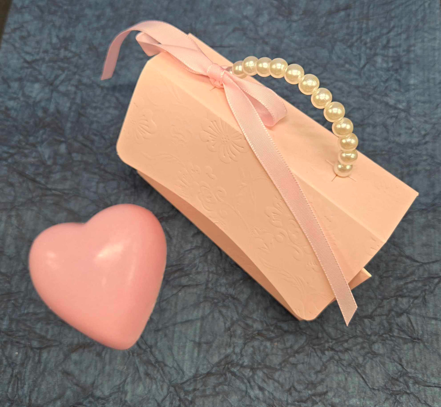 For HER! Sweet Pink Purse Gift Box with Scented Heart Soap